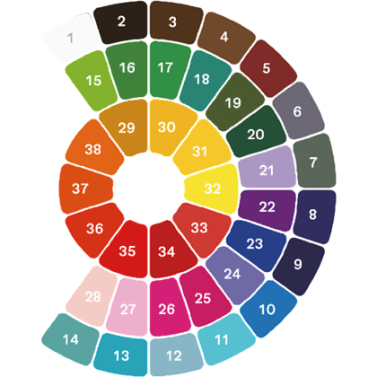 Краски акварельные "Himi", набор, 38 цветов, зелёный футляр - 8