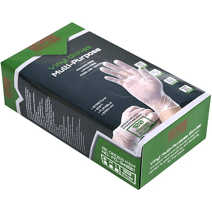 Перчатки виниловые одноразовые, р-р L, 100 шт/упак, прозрачный - 2