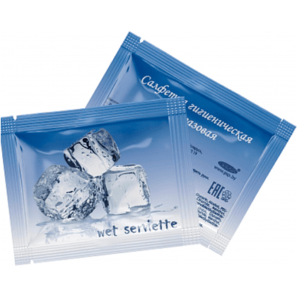 Салфетка влажная освежающая (саше), 100 шт/упак