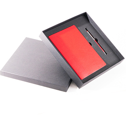 Набор подарочный (ежедневник недатированный Lotce, ручка шариковая автоматическая), черный - 3