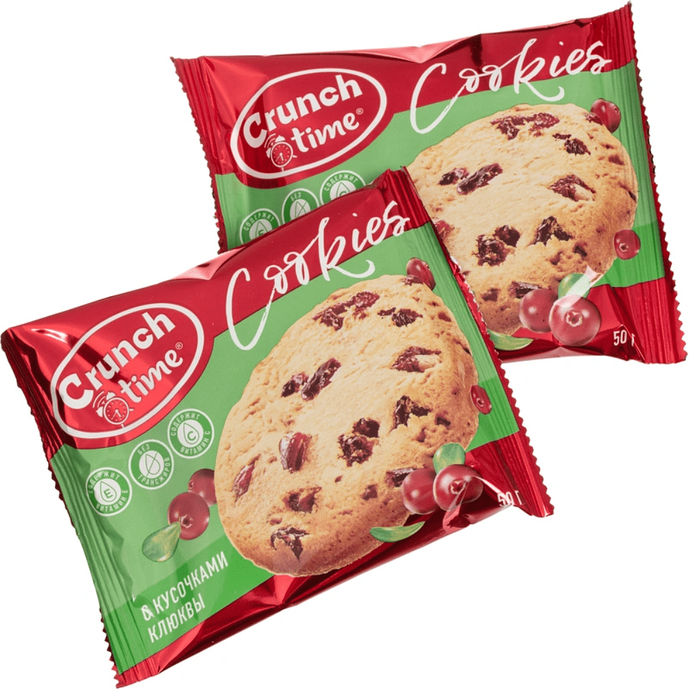 Печенье сдобное "Crunch Time", с клюквой, 50 гр - 3