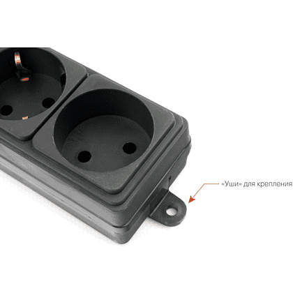 Сетевой фильтр Power Cube "SPG6", 6 розеток, 3 м, черный  - 3