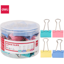 Зажим для бумаг "Deli", 32 мм, 24 штук, ассорти