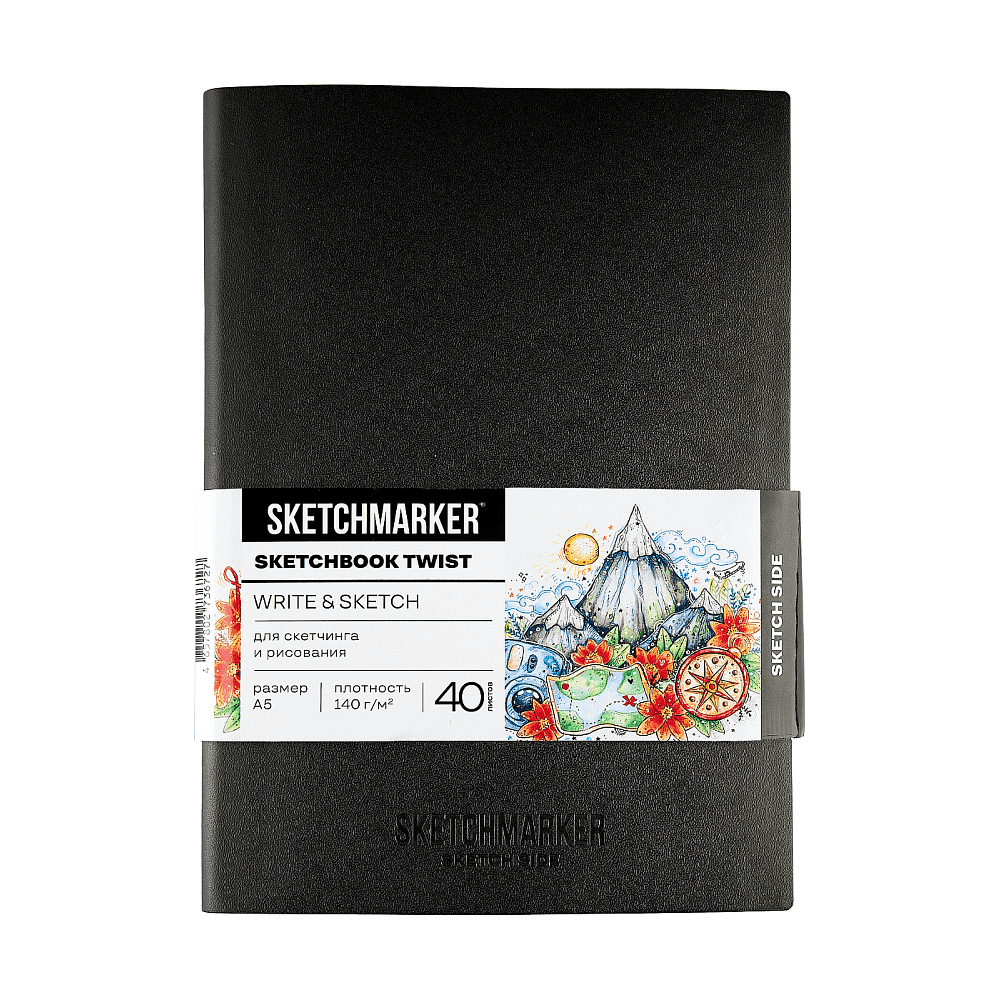 Скетчбук "Sketchmarker Sketch&Write", А5, 100 листов, бумага белая, в точку