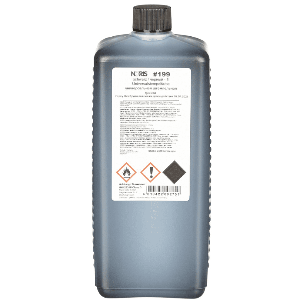 Краска штемпельная универсальная "Noris 199", 1 л, черный - 2