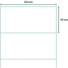 Самоклеящаяся этикетка Rillprint, А4, 1000 листов x 3 этикетки