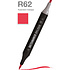 Маркер перманентный двусторонний "Sketchmarker Brush", R62 красная помада