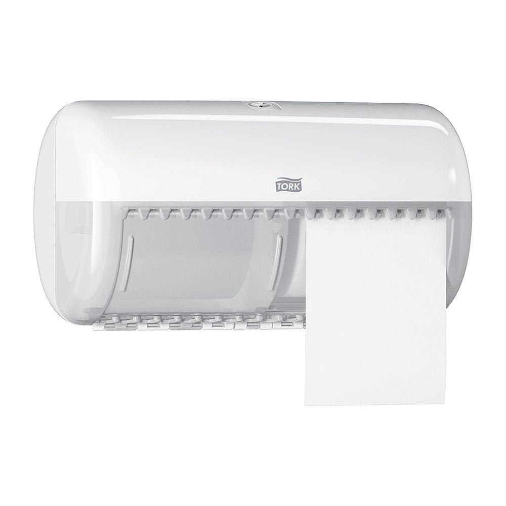 Диспенсер для туалетной бумаги в стандартных рулонах Tork "Matic Т4", пластик, белый (557000-60) - 3