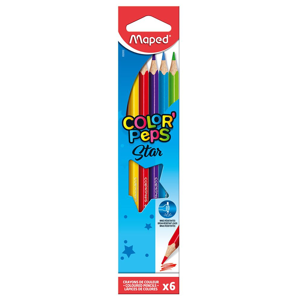 Цветные карандаши Maped "Color Peps", 6 цветов