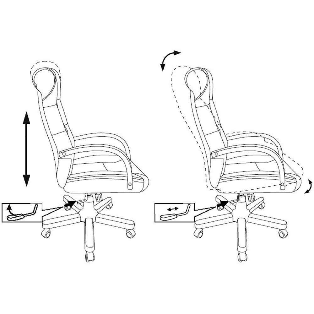 Кресло для руководителя "Бюрократ T-9928WALNUT/ECO", металл, дерево, экокожа, черный - 7