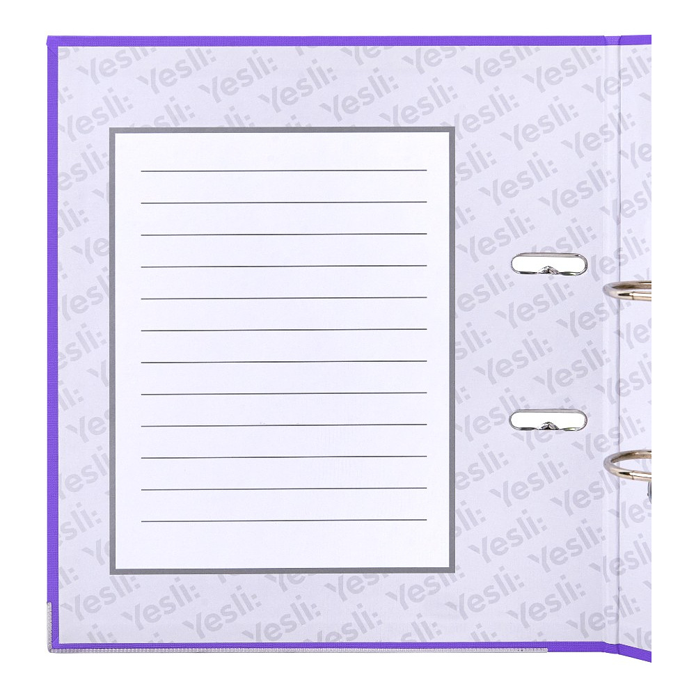Папка-регистратор "Yesli:", А4, 50 мм, ПВХ Эко, фиолетовый - 7