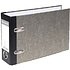 Банковская папка-регистратор с арочным механизмом, A5, 70 мм, картон, серый