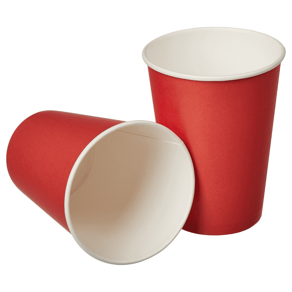 Стакан картонный 300 мл, 50 шт, 1 слой, красный - 3
