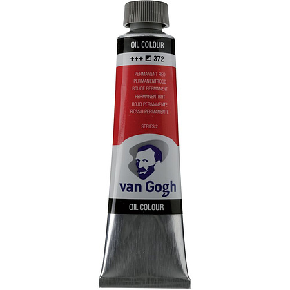 Краски масляные "Van Gogh", 372 красный прочный, 40 мл, туба
