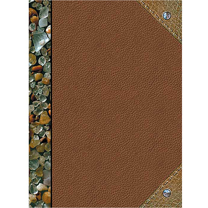 Книга канцелярская "Камешки", А4, 96 листов, клетка, коричневый