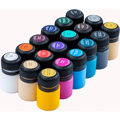 Краска акриловая глянцевая "Декола", набор 18 цветов, 20 мл, банки - 2