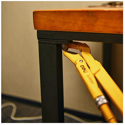 Ключ трубный Deli YS EDL105255 1.5", тип S, расрытие губок 55 мм, желтый - 6