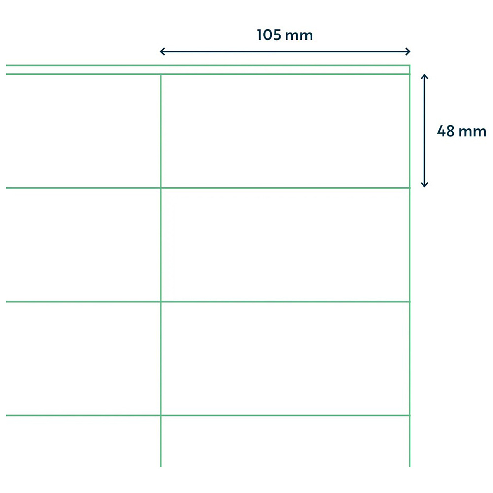 Самоклеящиеся этикетки универсальные "Rillprint", 105x48 мм, 100 листов, 12 шт, белый - 3