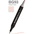 Маркер перманентный двусторонний "Sketchmarker Brush", BG93 бледный серый