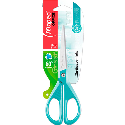 Ножницы Maped "Essentials Green", 17 см, голубой