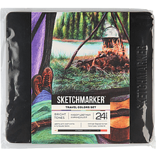 Карандаши цветные "Sketchmarker Путешествия", набор 24 цвета, жестяной пенал.