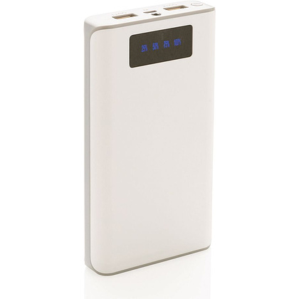 Зарядное устройство (аккумулятор) Power Bank "P324.363" с экраном, 10000, белый, серый