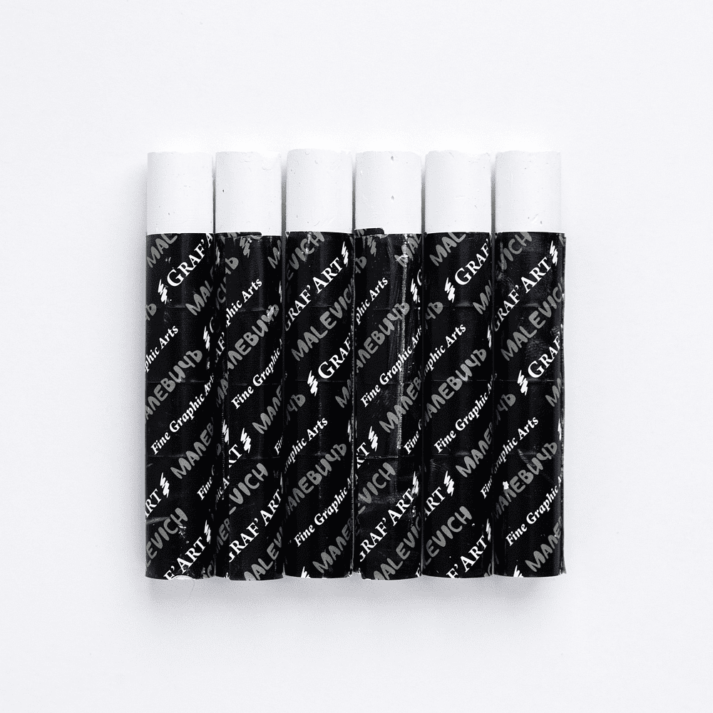 Пастель масляная "Малевичъ" профессиональная, белая, 6 шт. - 5