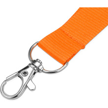 Тесьма с карабином для бейджа "8391", 900x20 мм, оранжевый