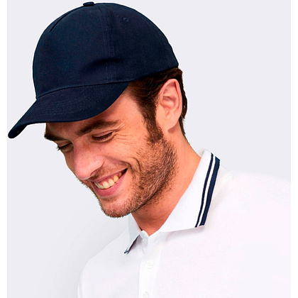 Бейсболка "Long Beach", белый, ярко-зеленый  - 4