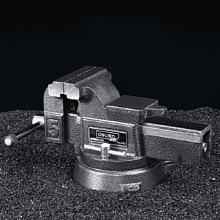 Тиски стальные Deli YS EDL2905Z, поворотные, с наковальней, 5"-125 мм