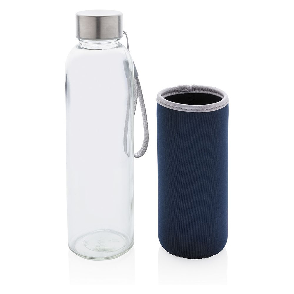 Бутылка для воды "P433.435", стекло, 500 мл, синий - 4