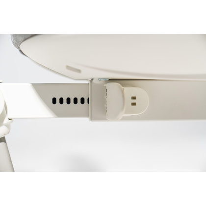 Кресло детское Ergosmart Maximus, ткань, серый, пластик, корпус белый, с чехлом "серебристый аллигатор" - 11