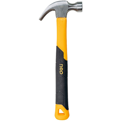 Молоток-гвоздодер "Deli", 0,73 кг, фиберглассовая рукоятка