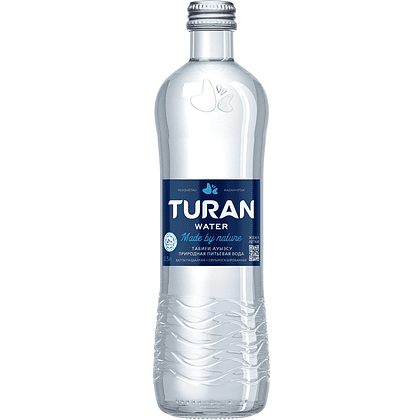 Вода минеральная питьевая "Тuran", газированная, 0.5 л, стеклянная бутылка