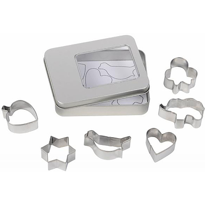 Набор формочек для печенья "Cookie Box", металл, серебристый - 2