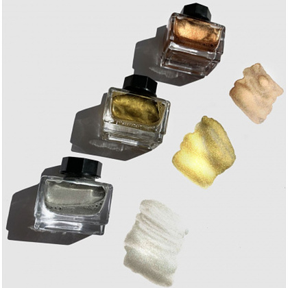 Тушь для рисования и каллиграфии "Малевичъ", 15 мл, металлик бронза - 3