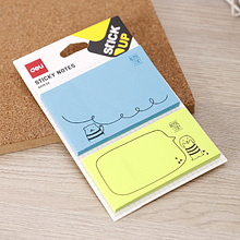 Бумага для заметок Deli "Stick up", 76x95 мм, 50 листов, ассорти