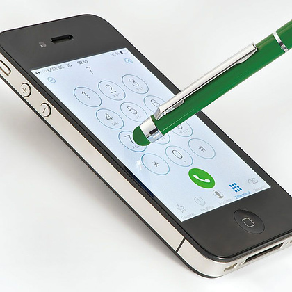Ручка шариковая автоматическая "New Orleans", 0.7 мм, зеленый, серебристый, стерж. синий - 3