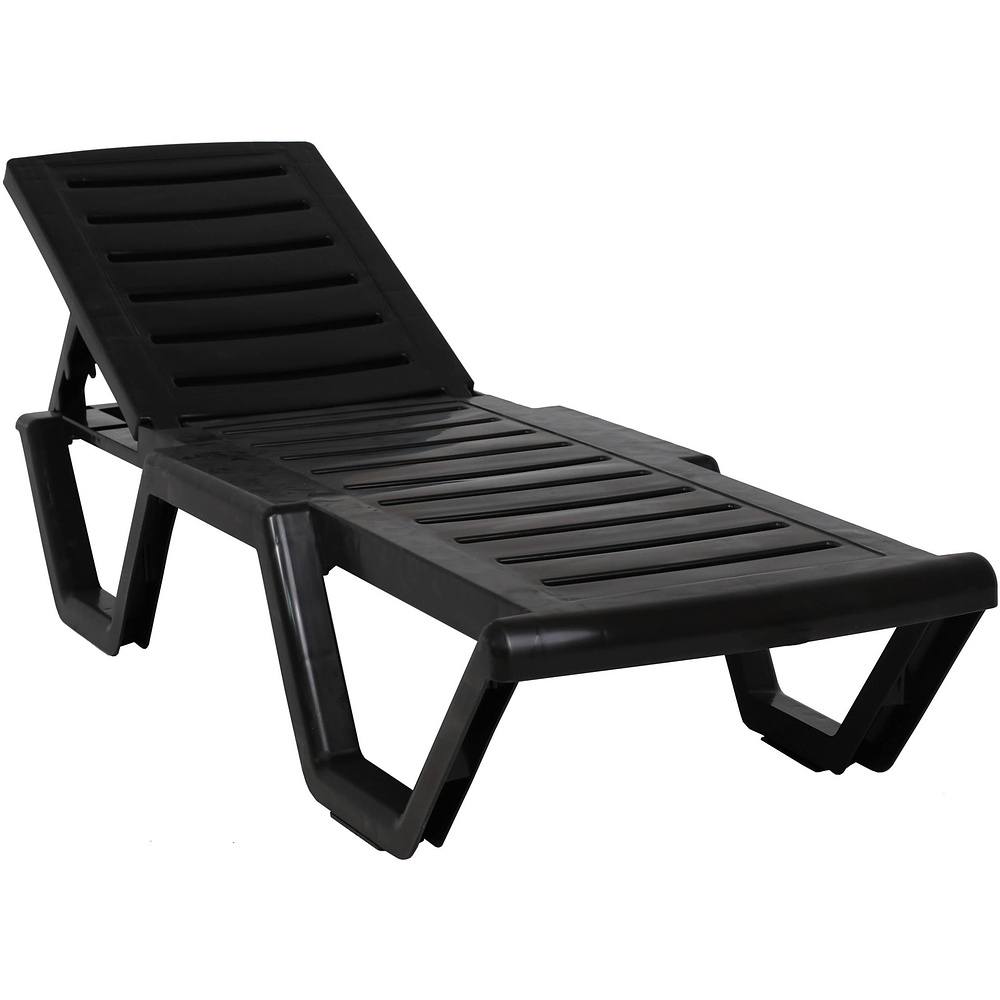 Шезлонг Атлант, пластик, шоколадный