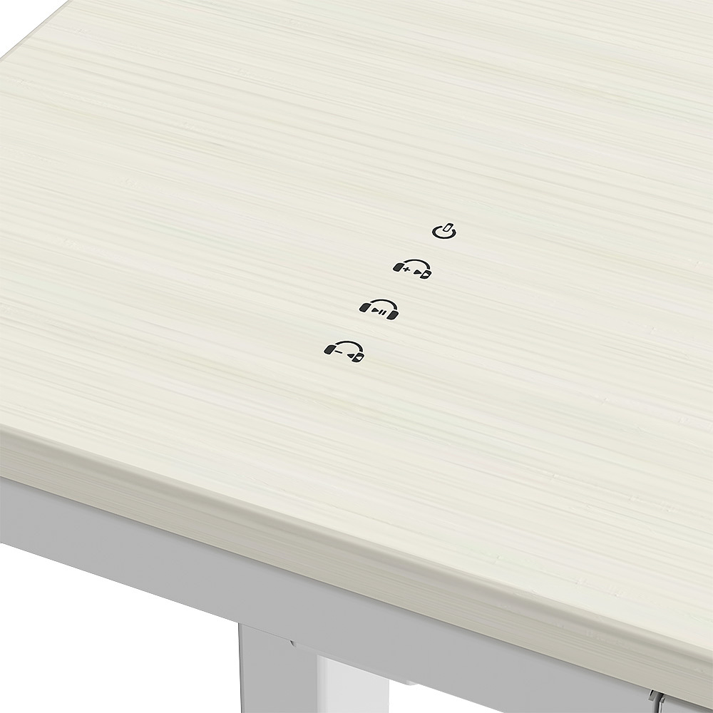 Стол с электроприводом двухмоторный AOKE HOME WOOD, цвет белый/береза  - 4