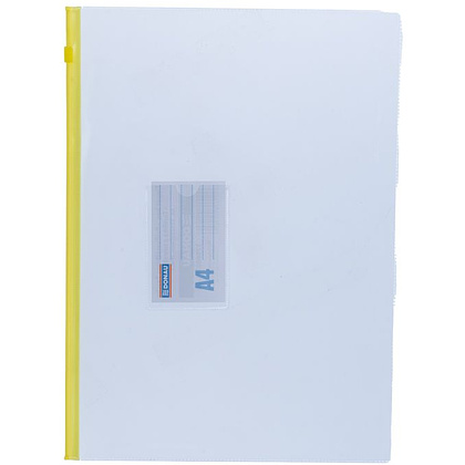 Папка-конверт на молнии "Donau", A4, прозрачный (ассорти) - 2