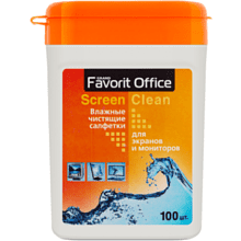 Салфетки влажные "Favorit Office Screen Clean"