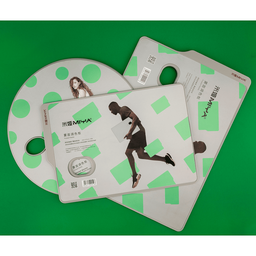 Палитра пластиковая "Miya", овальная, серый - 2