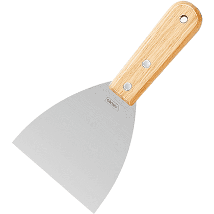 Шпатель Deli YS DL-HD4C, нержавеющий, 100 мм, деревянная рукоятка