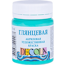 Краска акриловая глянцевая "Декола", 735 мятная, 50 мл., банка