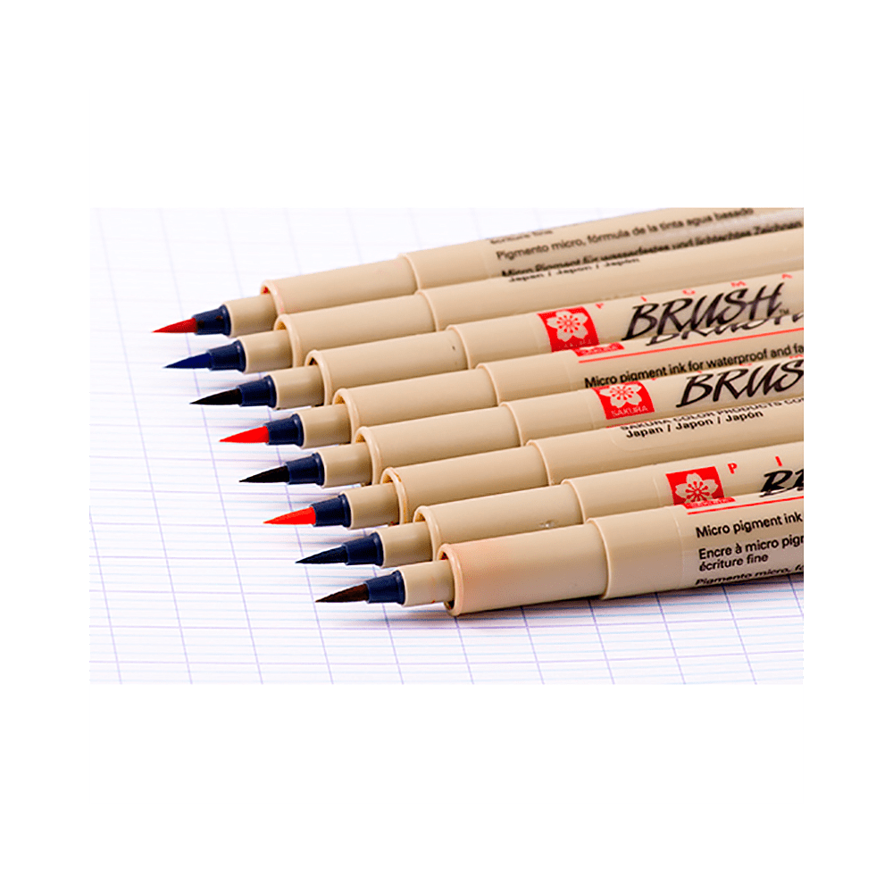 Ручка капиллярная "Pigma Brush", 0,25 мм, красный - 4
