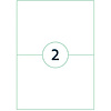 Самоклеящиеся этикетки универсальные "Rillprint", 210x148 мм, 100 листов, 2 шт, белый - 2