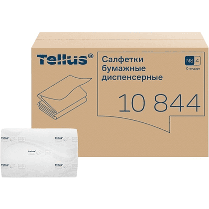Салфетки Tellus Стандарт NS4, для диспенсера, 200 листов, 2 слоя, белый
