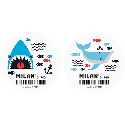 Ластик Milan "4740 Shark Attack", 1 шт, белый - 2