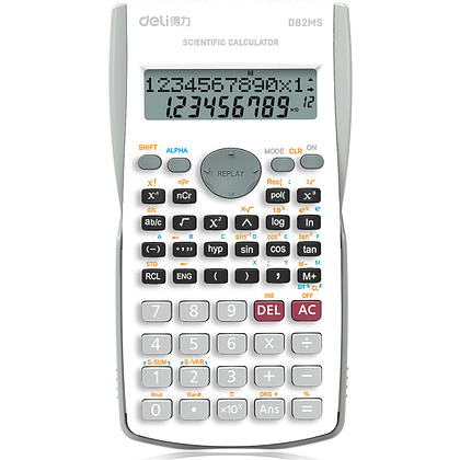 Калькулятор научный Deli Core "D82MS", 12-разрядный, белый